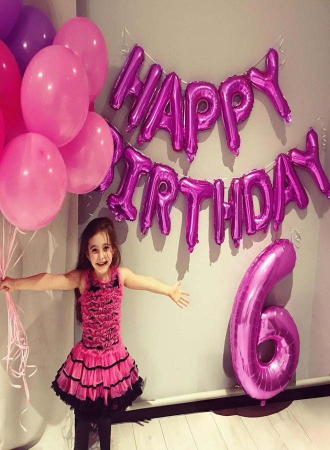 لافتة بالونات عيد ميلاد سعيد باللون الوردي الفاتح، حروف بالونات عيد ميلاد سعيد من رقائق المايلر مقاس 16 بوصة، لافتة عيد ميلاد سعيد قابلة لإعادة الاستخدام، زينة عيد ميلاد باللون الوردي الفاتح للنساء والفتيات - Image 3